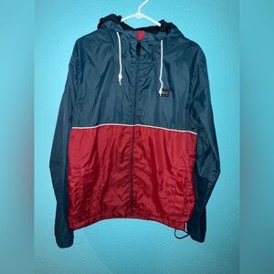 Billabong Men's Red and Dark Blue Windbreaker